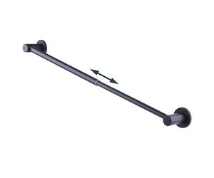 Barre de Rideau Magnétique de 25-45 cm pour Porte en Métal, Barre de Serviette Magnétique Ajustable pour Réfrigérateur, Porte-Serviette Magnétique pour Cuisine, Lave-Vaisselle, Lave-Linge, Noir, Lot