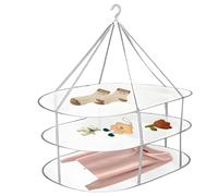 Barre de séchage pliable - Séchoir à linge plat portable - Séchoir à linge suspendu - Cintre de séchage pliable pour pulls, chaussettes, sous-vêtements, jouets, vêtements, voyage, maison