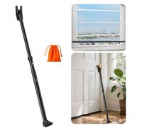 Barre de sécurité pour porte, réglable de 59 à 123 cm, protection anti-effraction, couleur noire
