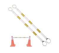 Barre De Sécurité Télescopique Longueur 1,2 À 2 Mètres Bandes Réfléchissantes Multicolores Jaunes Et Blanches Idéal pour Le Contrôle des Foules Et Une(White and Yellow,2Pcs)