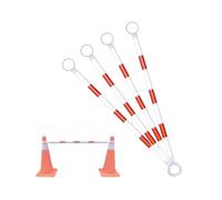 Barre De Sécurité Télescopique Longueur 1,2 À 2 Mètres Bandes Réfléchissantes Multicolores Jaunes Et Blanches Idéal pour Le Contrôle des Foules Et Une(Red and White,4Pcs)
