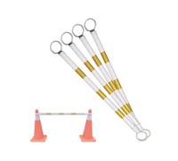 Barre De Sécurité Télescopique Longueur 1,2 À 2 Mètres Bandes Réfléchissantes Multicolores Jaunes Et Blanches Idéal pour Le Contrôle des Foules Et Une(White and Yellow,4Pcs)