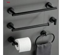 Barre de serviette en acier inoxydable avec installation de poinçonnage, porte-serviettes de salle de bain, porte-serviettes en papier, tige de rangement multifonctionnelle avec crochet de poinçonnage