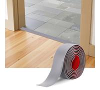 Barre de Seuil Adhesive, 200 x 4 cm Plinthe Souple Autoadhésive Imperméable, Seuil de Porte Découpable, Plinthe PVC, Parquet Adhesif Sol pour Seuil de Porte Rattrapage Niveau Décoration(Gris)