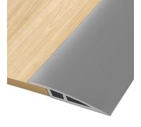 Barre de Seuil Adhesive 2M * 5CM Barre de Seuil Rattrapage de Niveau, Vinyl | Barre de Seuil Rattrapage de Niveau pour Seuil de Porte avec Dénivelé de 5mm ~ 10mm, Gris