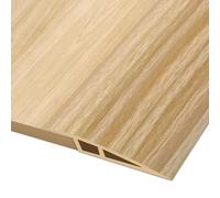 Barre de Seuil Adhesive 2M * 5CM Barre de Seuil Rattrapage de Niveau, Vinyl | Barre de Seuil Rattrapage de Niveau pour Seuil de Porte avec Dénivelé de 5mm ~ 10mm, Grain de Chêne Blanc