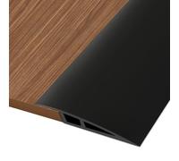 Barre de Seuil Adhesive 3M * 7CM Barre de Seuil Rattrapage de Niveau, Vinyl | Barre de Seuil Rattrapage de Niveau pour Seuil de Porte avec Dénivelé de 10mm ~ 15mm, Noir