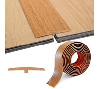 Barre de Seuil Adhesive en T, 1M/2M/ x 5CM PVC Seuil Porte, Flexible Profilé de Trition Autocollant, Bande 5CM*2M Chêne Jaune