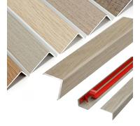 Barre de Seuil Adhésive, Profilé de Transition Forme L en Aluminium, Barre de Seuil Grain de Bois pour Sol Stratifié Escaliers, Antidérapant, Installation Facile(Light Mocha,W20*H8mm*L0.9m)