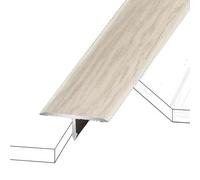 Barre De Seuil Aluminium Profil En T Profilé De Transition 90 100 120 150cm | Rail De Transition Pour Revêtement De Sol Sol Stratifié Vinyle Bandes De Transition(Hazy Time,L 40"/W2cm (0.8"))