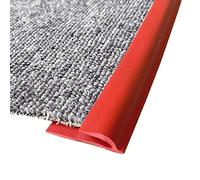 Barre de Seuil Bande de Garniture de Bord de Tapis de Sol Extra Longue, Bande de Seuil de Sol Auto-adhésive Découpable pour Porte, Carrelage Bois à Moquette Bande de Jonction ( Color : Red , Size : Le