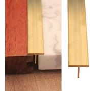 Barre de Seuil Bande de Transition Bois-carrelage en Laiton, T Moulures de Seuil/ Barre D'équilibre de Bord de Tapis, Couvre-joint de Revêtement de Sol/ Bande de Connexion D'espace, Découpable ( Color