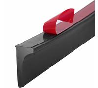 Barre de seuil de douche autocollante - Protection contre les éclaboussures - Pour porte de douche sans cadre - TPE - Pour salle de bain et cuisine - Noir - 1 m