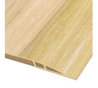 Barre de seuil de transition en PVC à grain de bois clair - Dimensions 2M*7CM - Rattrapage de niveau 10mm~15mm