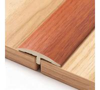 Barre de Seuil en PVC Bande de Transition autocollante forme de T Cache-joint for sol en bois Imperméable for portes, sols et murs(8,3PCS 90cm/3ft)