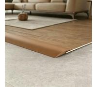 Barre de Seuil Profilé de Transition pour Sols Irréguliers avec Support Résistant, Plinthe de Séparation en PVC pour Moquette, Barre de Seuil, Rampes de Seuil(Brown,15m (49ft))