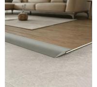 Barre de Seuil Profilé de Transition pour Sols Irréguliers avec Support Résistant, Plinthe de Séparation en PVC pour Moquette, Barre de Seuil, Rampes de Seuil(Gray,3.0m (10ft))