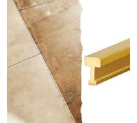 Barre de Seuil Profilé Transition Laiton Massif Brossé, Disponible 100 120 130 140 150 160cm, Joint-joint Mince Parquet Carrelage, Moulure T Encadrement Porte Mur(L150cm/59",W4xH6mm(0.16x0.24"))