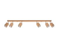 Barre de spots de plafond - SOLLUX - Keke - Chêne massif - 6x GU10 - 40W - IP20