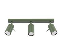 Barre de spots moderne - 3 lumières - Vert olive - Par Sollux Ring