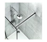 barre de stabilisation douche Barre De Douche Mur-Verre, Support Fixe Polyvalent En Acier Inoxydable Anti-Rouille, Équerre Renforcée Tout-en-Un Pour Salle De Bain(Gray,120cm(47 1/5in))