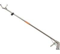 Barre de traction en acier inoxydable - Barre de traction pliable et à fermeture automatique - Languette large - Outil de manutention pour ramasseuse - Déplacement, transport, alimentation, utilisatio