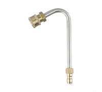 Barre d'extension de nettoyeur à pression 90 degrés Buse en acier inoxydable 4000 PSI 140 mm pour nettoyage de gouttières Outil de nettoyage en métal robuste durable efficace façades extérieures (120
