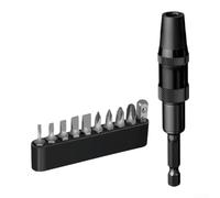 Barre d'extension magnétique, tige hexagonale de 6,35 mm avec coude à 30 degrés, rotation à 360°, tige flexible pour tournevis, perceuse, kit d'adaptateur de douille (C)