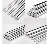 Barre en acier inoxydable - Arbre linéaire de 3 mm - Longueur 150 mm - Barre pleine massive - 2 pièces - Pour tour, CNC et modélisme