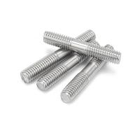Barre filetée à Double tête 5 pièces, tige de boulons goujons en acier inoxydable M3 M4 304, barre extrémité L 20 250 Mm, D *(M3 x 250MM)