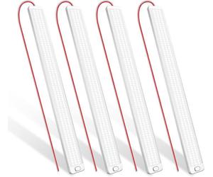 Barre LED 12V,42cm 1000LM 10W Barre de Lumière Intérieure 228LED,Super Brillant Blanche Barre de Bande Lampe,4pcs