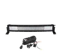 Barre lumineuse à LED, design courbé/droit, technologie 7D 3 rangées, fil courbé de 22 pouces