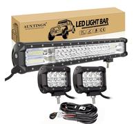 Barre lumineuse LED - 51 cm - 2 projecteurs de travail de 36 W chacun, avec câblage - Triple rangée - Faisceau combiné spot et large angle - Indice de protection IP67 - 10–30 V