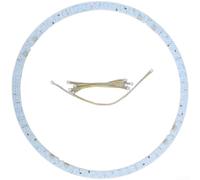 Barre lumineuse LED pour ventilateur de plafond courbé 45 cm 3 couleurs | Design semi-circulaire en plastique, modes chaud/froid/lumière du jour, haute luminosité, fixation magnétique, lot de 4