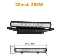 Barre lumineuse LED - Projecteur additionnel tout-terrain - 50,8 cm - 288 W - Double rangée de LED - Faisceau combiné spot et large angle - Indice de protection IP67 - Sans kit de câblage