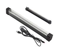 Barre lumineuse magnétique noire 9 W, bande fluorescente portable alimentée par USB pour éclairage et effets décoratifs, convient pour la maison, le club, la chambre, le salon, le mur, le plafond