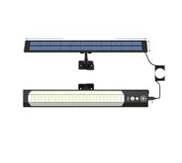 Barre lumineuse solaire d'extérieur à 316/158 LED, 7 modes, capteur de mouvement séparé, lampe frontale 1/2 avec fil 3 mètres, éclairage mural rue, Garage et cour(2Head)