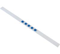 Barre magnétique 1000x50mm autocollante blanche incl. 5 aimants 32mm bleu paquet de 5 pièces