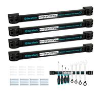 Barre Magnetique pour Outils, DURATECH, 4 Barre Aimantee Puissant Accroche Murale Outils, Porte Outils Mural Magnetique pour Maison Garage Atelier 30,5 x 2,3CM