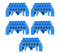 Barre Omnibus 6 Positions en Cuivre de Mise à Terre, 5 Pièces | Bornier à Vis, Trou pour Ligne Zéro, Installation Précise, Systèmes de Distribution Industriels et Résidentiels