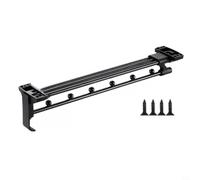 Barre Penderie Coulissante Gain de Place 350mm | Alliage aluminium premium, finition noire mate, résistance à la corrosion, idéal humidité, design moderne