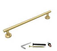 Barre Porte-Serviettes dorée brossée de 45,7 cm - en Acier Inoxydable de qualité supérieure - Support Mural Moderne pour Salle de Bain, Cuisine, hôtel - Antirouille, Robuste, Peu encombrant