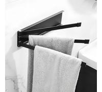 Barre Porte Serviettes Pivotante, Swivel Towel Rail, Porte-Serviettes pivotant à 3 Bras, Porte Serviette Pivotant à 180 ° en Acier Inoxydable, Swivel Towel Bars pour Salle de Bain et Cuisine