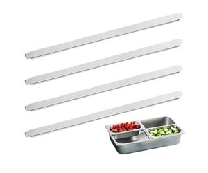 Barre Séparatrice pour Pan Gastronorme Lot de 4 Barres de Séparation pour | Tige Diviseuse pour Plat de Service pour Hôtel Restaurant Collectivité Cuisine