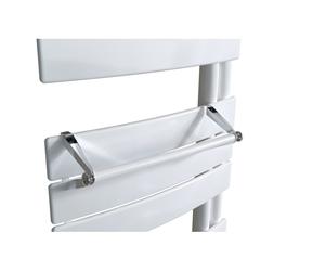 Barre support à embout blanc pour sèche-serviettes lames plates - Atlantic 850223