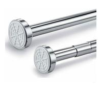 Barre télescopique pour rideau de douche Acier inoxydable - Réglable 65-100 cm - Sans perçage HBCL