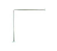 Barre tringle pour rideau de douche d'angle à fixer 80x80cm Inox MSV