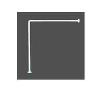 Spirella MSV, Barre Tringle pour Rideau de Douche d'angle à Fixer en Alu, Support Plafond & Anneaux Rideaux Inclus, Adapté à Tous Les Rideaux, Montage Mural, 80x80cm Blanc