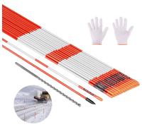 Barres à neige VEVOR, 500 pièces, 122 cm de long, 6,35 mm de diamètre, barres d'accès avec mèches en acier de 30 cm, marquage réfléchissant de l'entrée, barres en fibre de verre pour parkings, trottoi