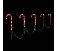 Barres à sucre LED 6 barres avec piquet de terre hauteur 50/55 cm, 6/18 h A/A IP44